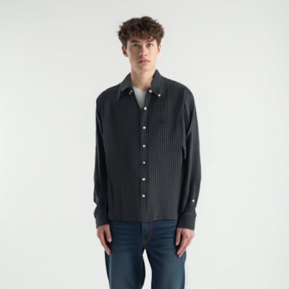 ❤️ J.CREW Men's Blue Checkered Shirt M - Picture 1 of 10